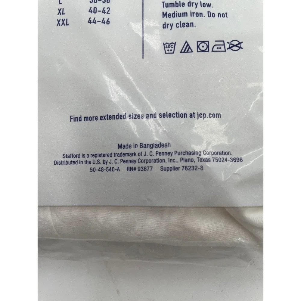 Stafford Mens 4 Pack Woven Boxers 100% Cotton White Comfort Stretch XL Button